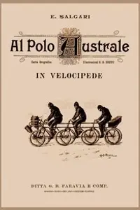 Portada de la novela Al polo australe in velocipede en Italiano