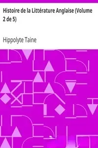 Portada de la novela Histoire de la Littérature Anglaise (Volume 2 de 5) en Français