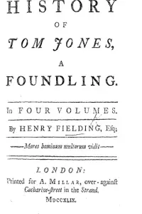 Portada de la novela History of Tom Jones, a Foundling en English