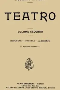 Portada de la novela Il trionfo Dramma in quattro atti en Italiano