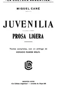 Portada de la novela Juvenilla; Prosa ligera en Español