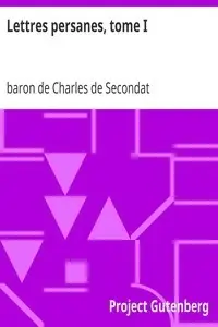 Portada de la novela Lettres persanes en Français