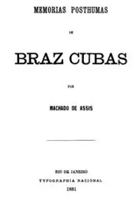Portada de la novela Memorias Posthumas de Braz Cubas en Português