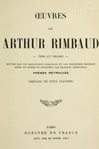 Portada de la novela Œuvres de Arthur Rimbaud: Vers et proses en Français