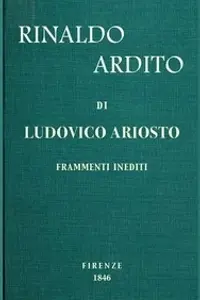 Portada de la novela Rinaldo ardito: Frammenti inediti pubblicati sul manoscritto originale en Italiano