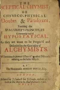 Portada de la novela The Sceptical Chymist en English