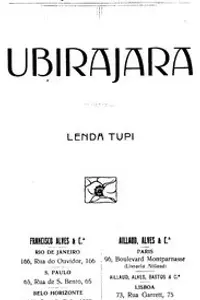Portada de la novela Ubirajara: Lenda Tupi en Português